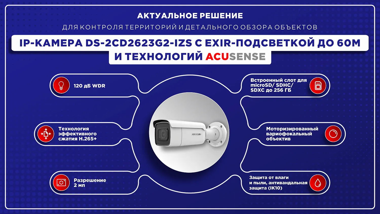 Видеокамера DS-2CD2623G2-IZS 2.8-12mm D
