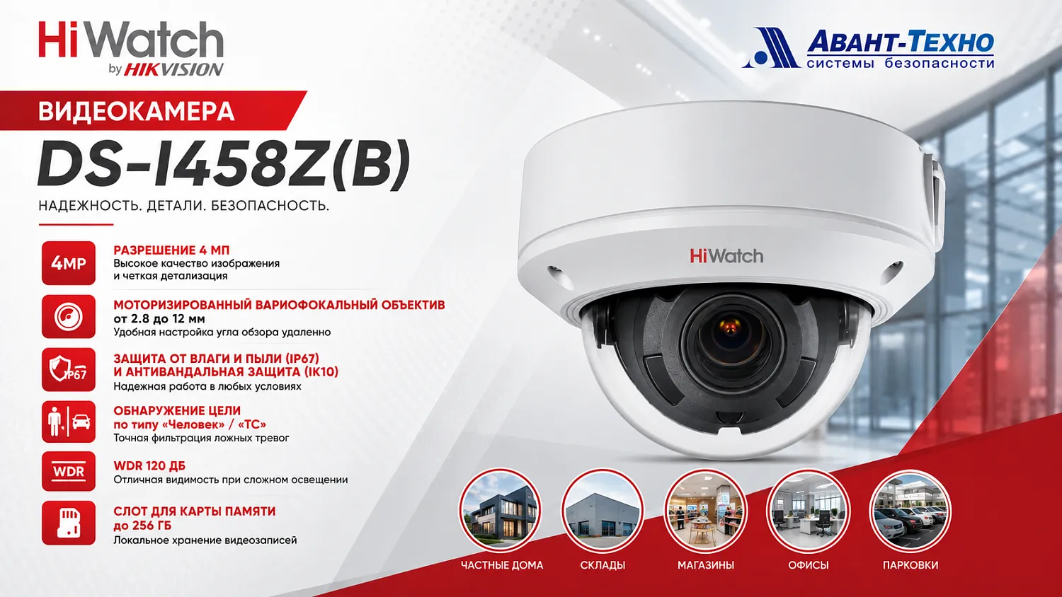 Видеокамера DS-I458Z(B) 2.8-12mm