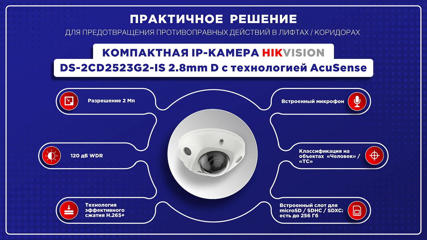 Видеокамера DS-2CD2523G2-IS 2.8mm D