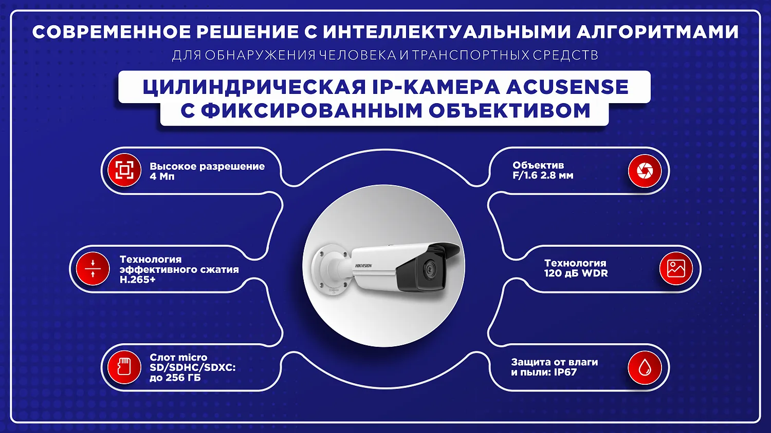 Видеокамера DS-2CD2T43G2-4I 2.8mm